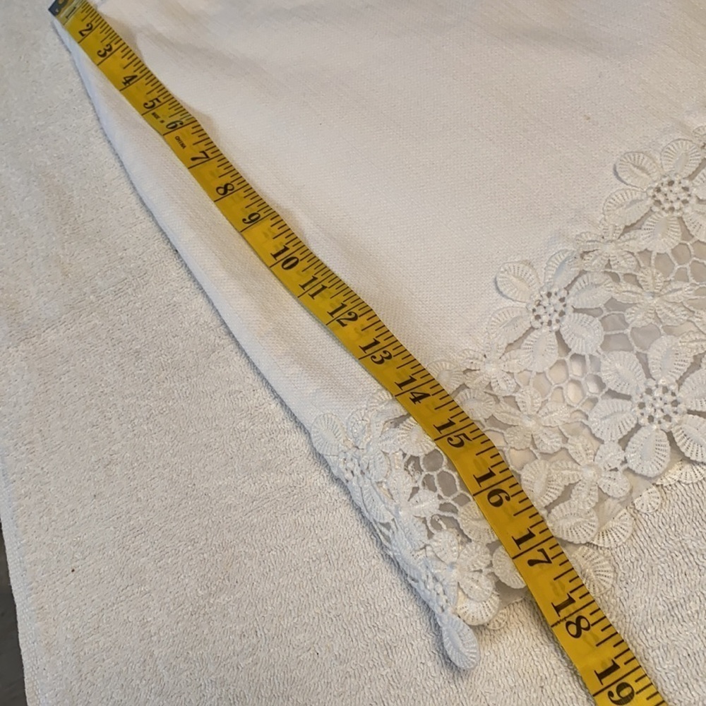J. Crew skirt straight fit embroidered embellishments at bottom fully lined Sz 8 - Picture 2 of 10